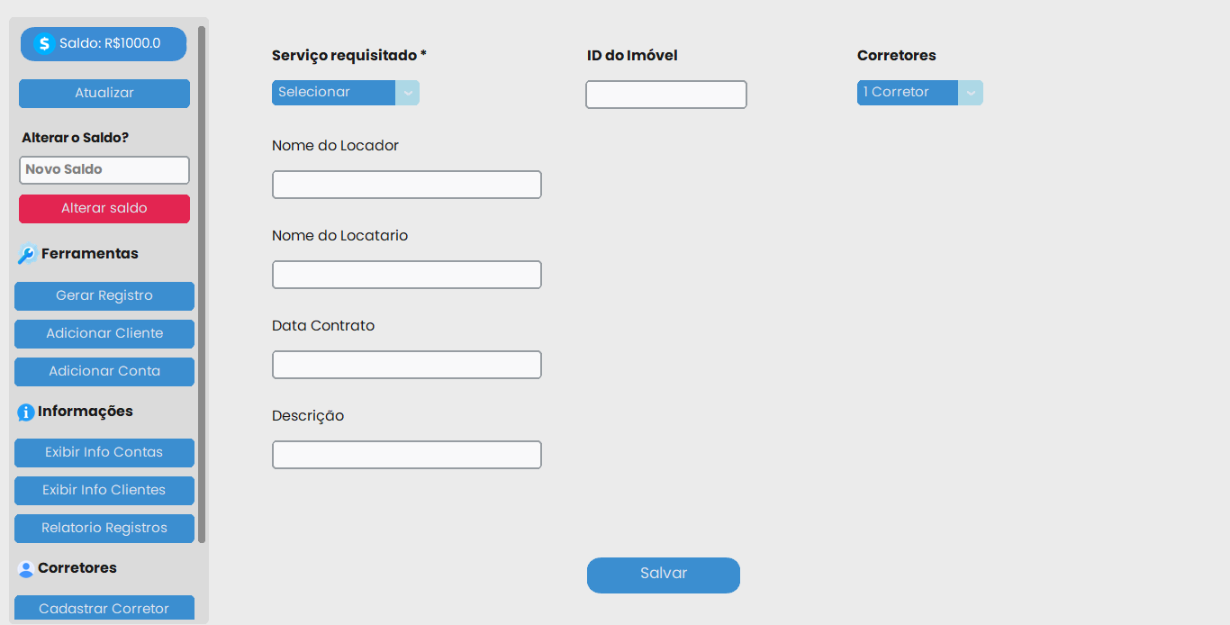 Mockup do projeto Imobiliária